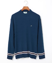 ウールブレンド ケーブル柄 ニット【手洗いOK】