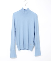 ウールブレンド フレア袖 ハイネック セーター