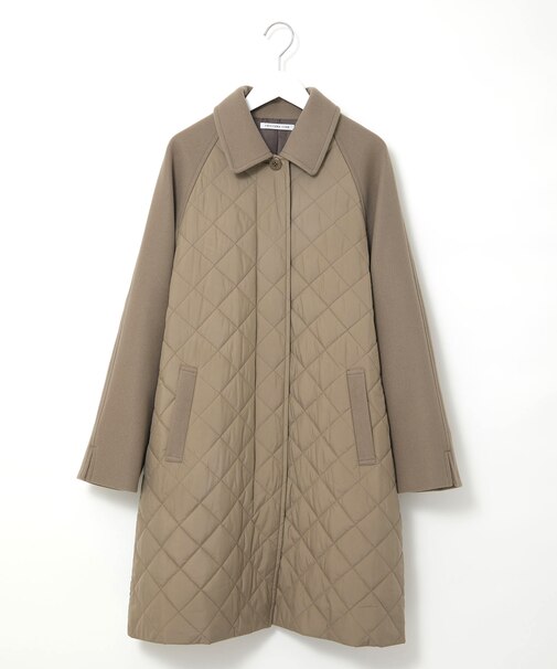 キルティング ステンカラー コート