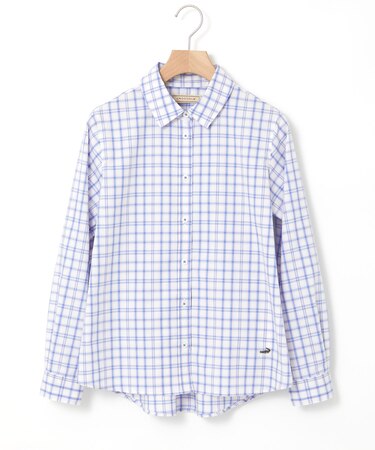 ノンアイロン チェック ブラウス【シワになりにくい】