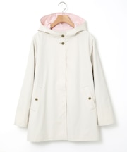 ストライプ バイカラー コート