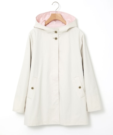 ストライプ バイカラー コート