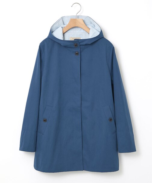 ストライプ バイカラー コート