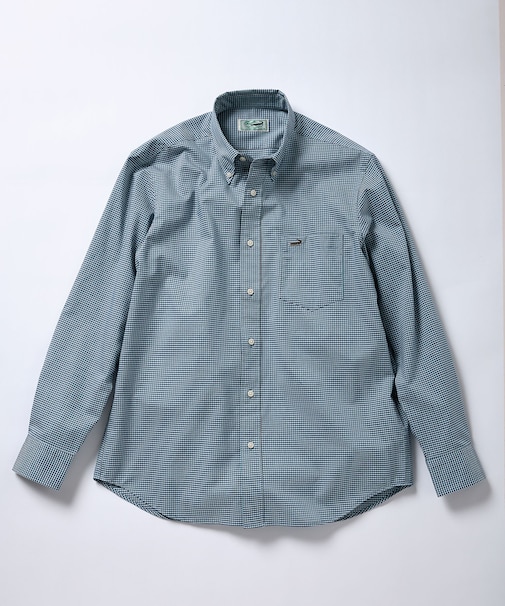 ノンアイロン ギンガムチェック ボタンダウンシャツ【シワになりにくい】