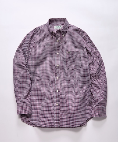 ノンアイロン ギンガムチェック ボタンダウンシャツ【シワになりにくい】