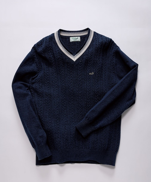 ケーブル柄 チルデン ニット【手洗いOK】