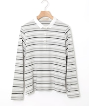 ボーダー 長袖 ポロシャツ