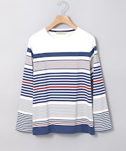 パネルボーダー 長袖 Tシャツ