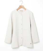 格子柄 ジャカード カーディガン