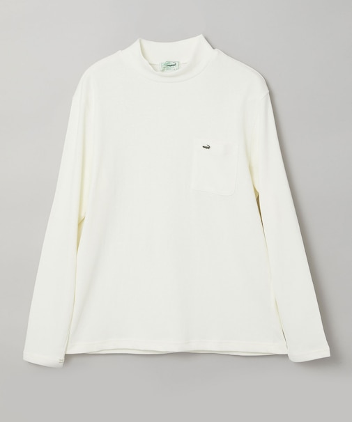 テレコ編み ハイネック Tシャツ