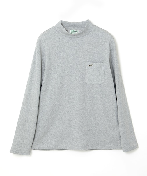 テレコ編み ハイネック Tシャツ