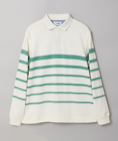 パネルボーダー ジップ ポロシャツ