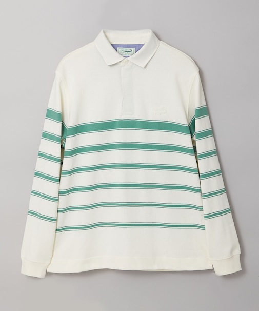 パネルボーダー ジップ ポロシャツ