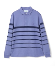 パネルボーダー ジップ ポロシャツ