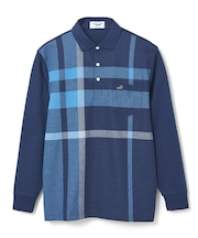 シルケット パネルチェック ポロシャツ