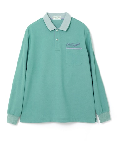 鹿の子 モチーフプリント ポロシャツ