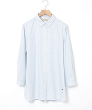 ノンアイロン ストライプ チュニック【シワになりにくい】