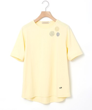 ブローチプリント 半袖 Tシャツ