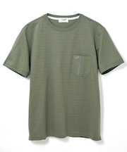 スノーコットン シャドーボーダー Tシャツ【接触冷感】
