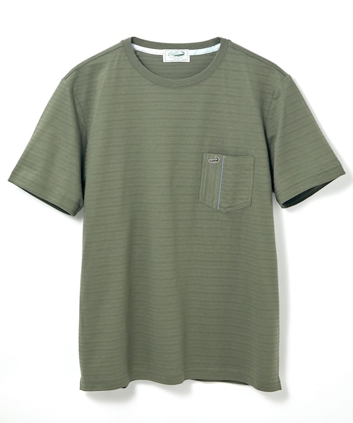 スノーコットン シャドーボーダー Tシャツ【接触冷感】