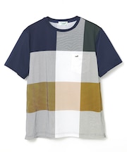 クロコダイルタータン パネルチェック Tシャツ