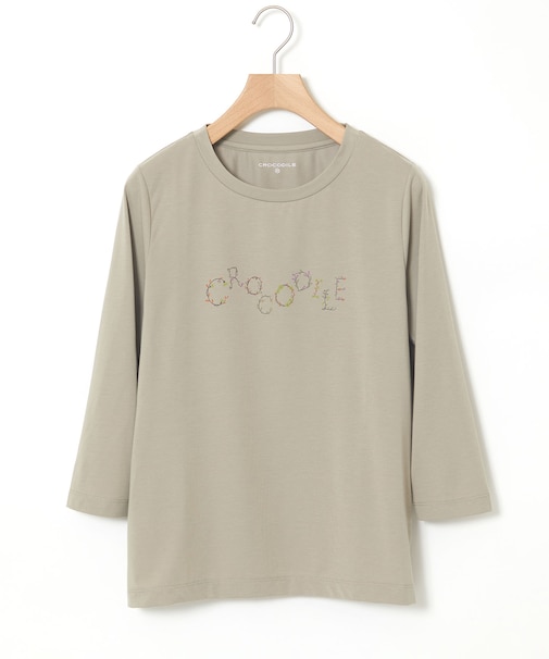 ロゴプリント 七分袖 Tシャツ