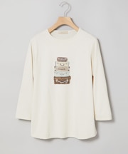 トランク柄プリント 七分袖 Tシャツ