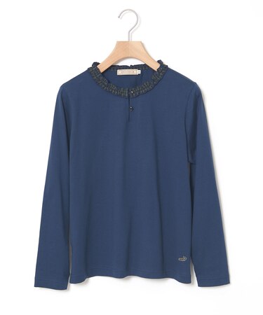 フリル襟 長袖 Tシャツ