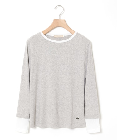 レイヤード風 長袖 Tシャツ