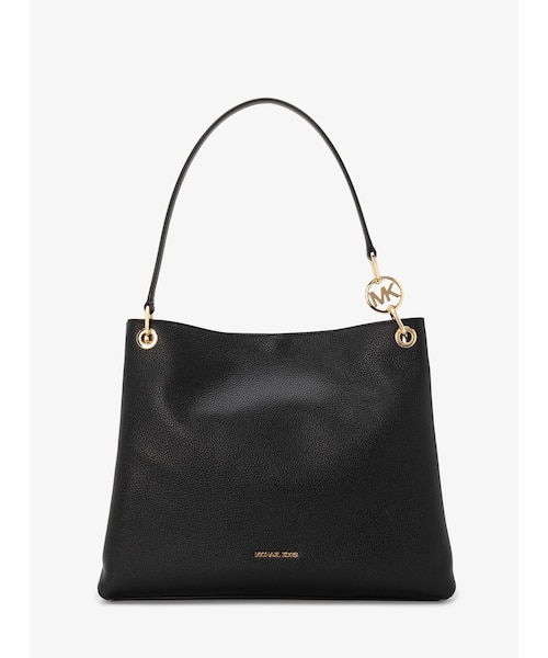 CHRISTINA ぺブル レザー トリプル ガセット ショルダー トート ラージ