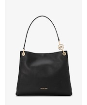 CHRISTINA ぺブル レザー トリプル ガセット ショルダー トート ラージ