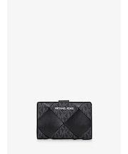 JET SET TRAVEL ウーヴン ビルフォールド ジップ コンパクト ウォレット ミディアム - MKシグネチャー