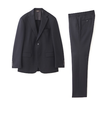 「QUINTESSENTIAL」オリジナルトップカルゼライクダブルジャカートウールコンフォートスーツ/セットアップ