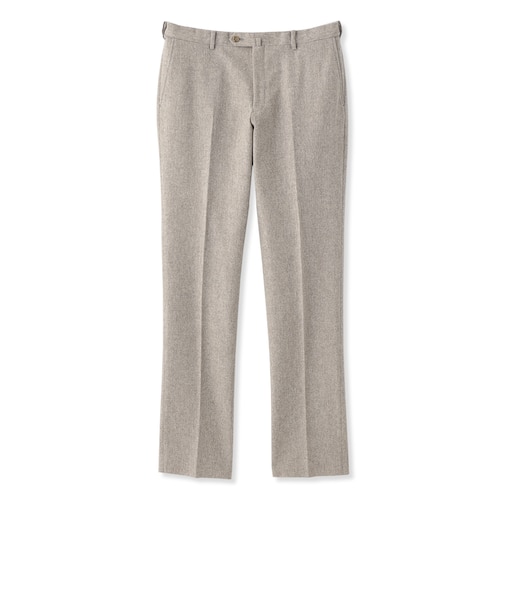 「Adjustable Fit」メランジウールフランネルトラウザーズ