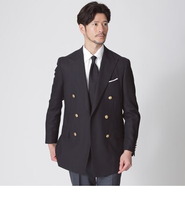 サマーホップサックダブルブレストブレザー/ジャケット