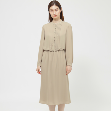 【ウォッシャブル】パウダリージョーゼット　ワンピース