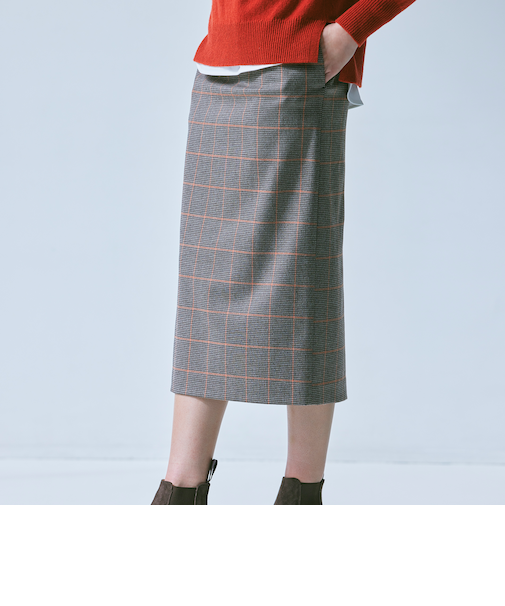 【Precious掲載】千鳥ウィンドペン　スカート