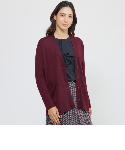 ウォッシャブルウール　ロングカーディガン