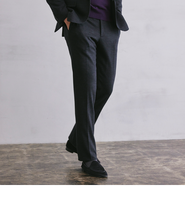 「STUART'S TRAVELER」へリンボンミルドジャージースラックス/スラックス