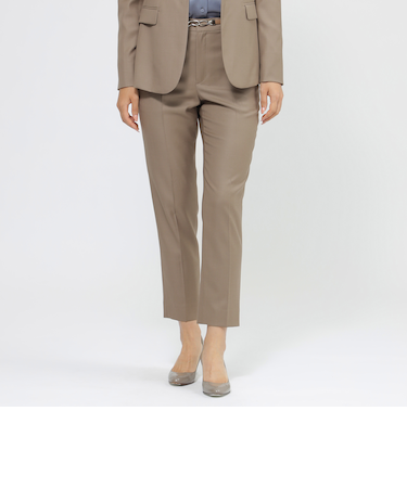 【Nikkei magazine掲載】【ウォッシャブル/防シワ性】ウーステッドクリアツイル　パンツ