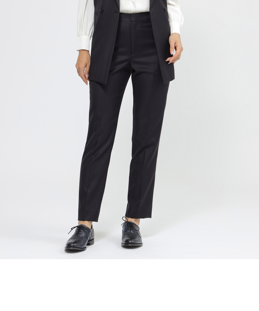 【Nikkei magazine掲載】【ウォッシャブル/防シワ性】ウーステッドクリアツイル　パンツ