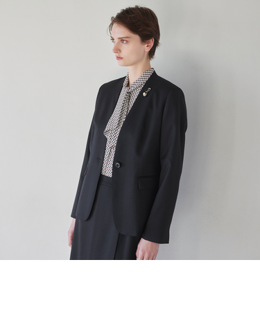 【Nikkei magazine掲載】【ウォッシャブル】ウーステッドツイル　ジャケット