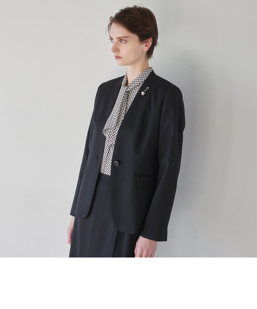 【Nikkei magazine掲載】【ウォッシャブル】ウーステッドツイル　ジャケット