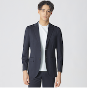 【Nikkei magazine掲載】【STUART'S TRAVELER】ハイゲージアクアツイスト千鳥ジャージージャケット（セットアップ対応）