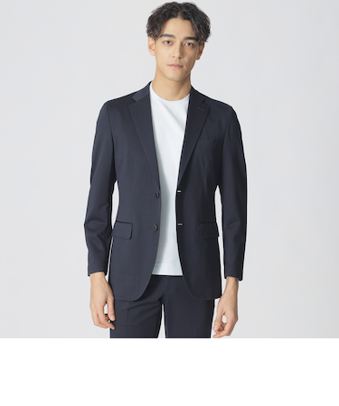 【Nikkei magazine掲載】【STUART'S TRAVELER】ハイゲージアクアツイスト千鳥ジャージージャケット（セットアップ対応）