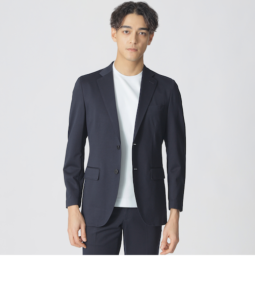 【Nikkei magazine掲載】【STUART'S TRAVELER】ハイゲージアクアツイスト千鳥ジャージージャケット（セットアップ対応）