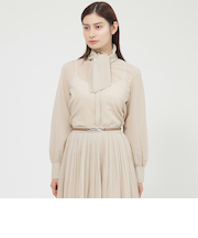 【ウォッシャブル】ボイルストレッチ　ブラウス