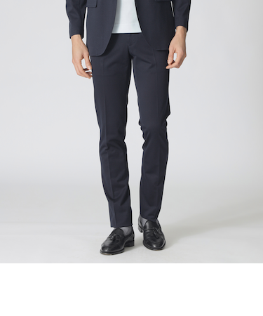 【Nikkei magazine掲載】【STUART'S TRAVELER】ハイゲージアクアツイスト千鳥ジャージースラックス