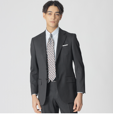 【Nikkei magazine掲載】【BAKER MODEL】シャドウフェイドストライプ柄スーツ