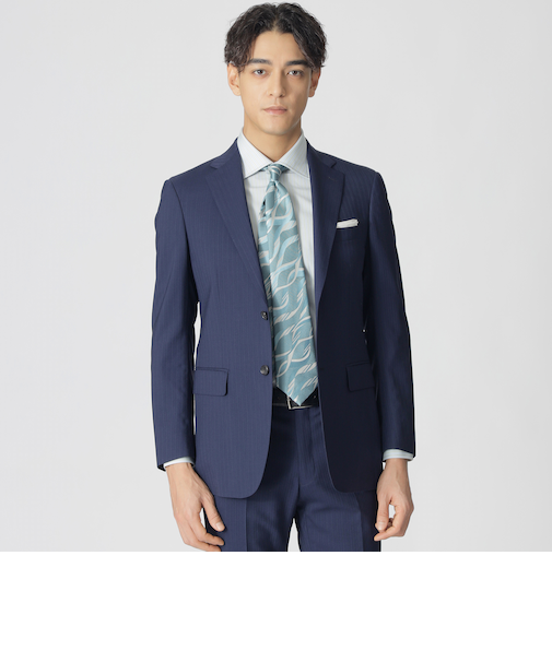 【Nikkei magazine掲載】【GLOBAL MODEL】トロピカルストライプスーツ